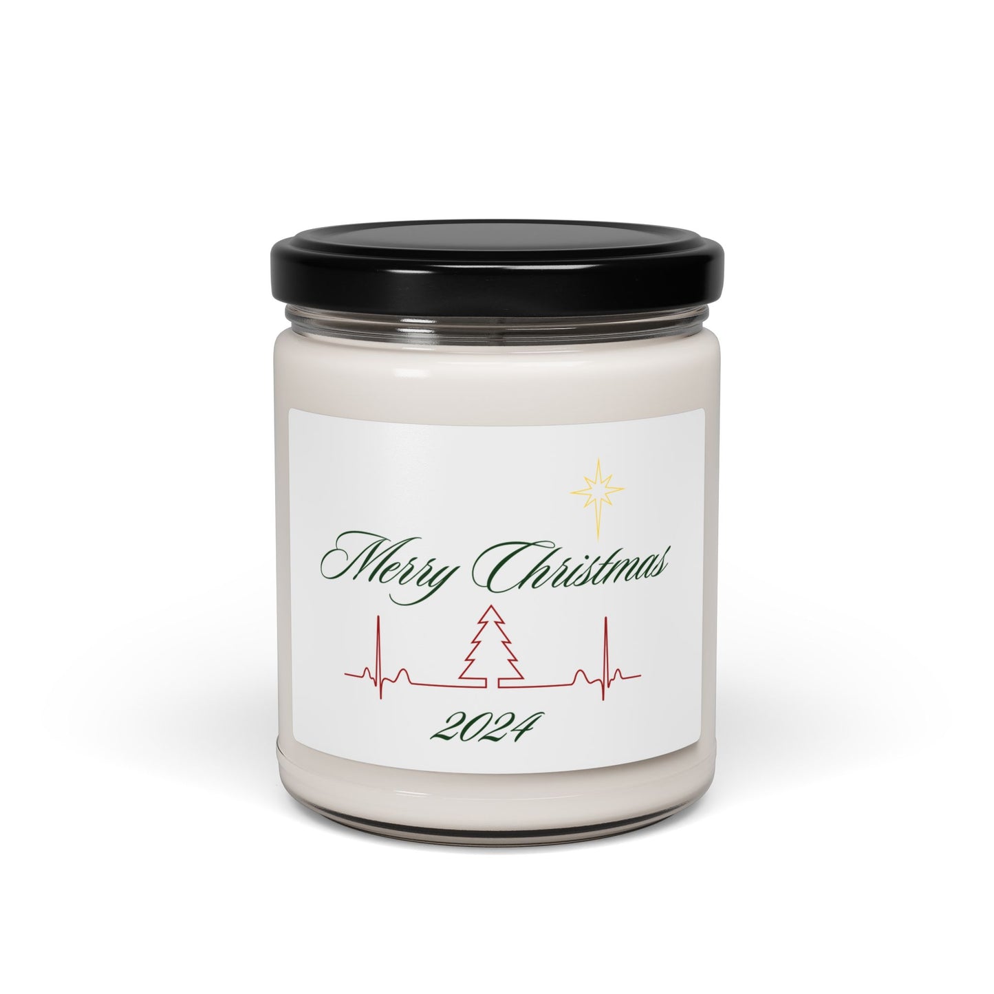 Merry Christmas 2024 Heatbeat Scented Soy Candle, 9oz