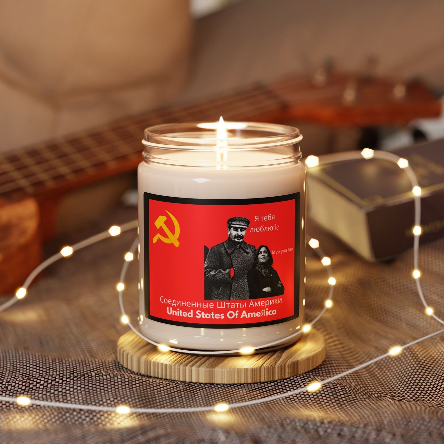 "Comrade From Russia With Love Candle" Gag Gift Scented Soy Candle, 9oz