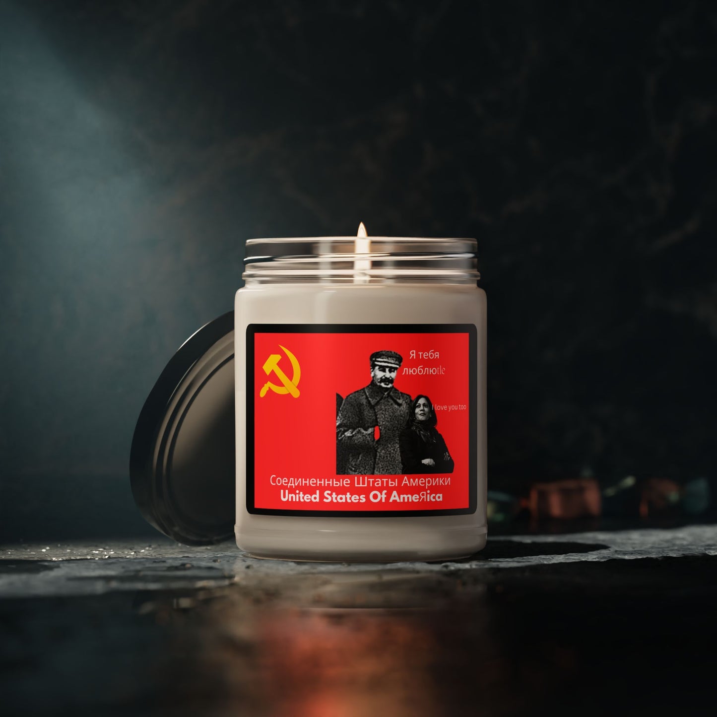 "Comrade From Russia With Love Candle" Gag Gift Scented Soy Candle, 9oz