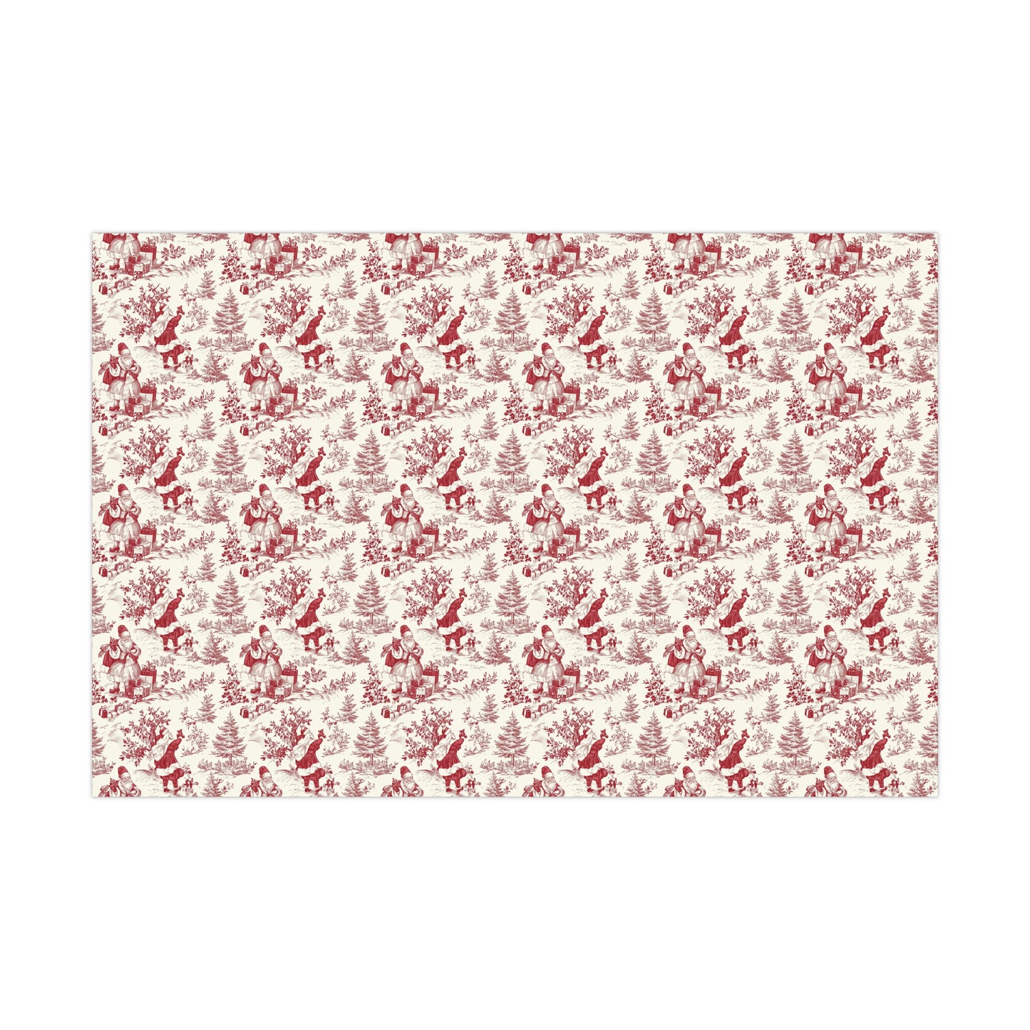 Vintage Red Santa Gift Wrap