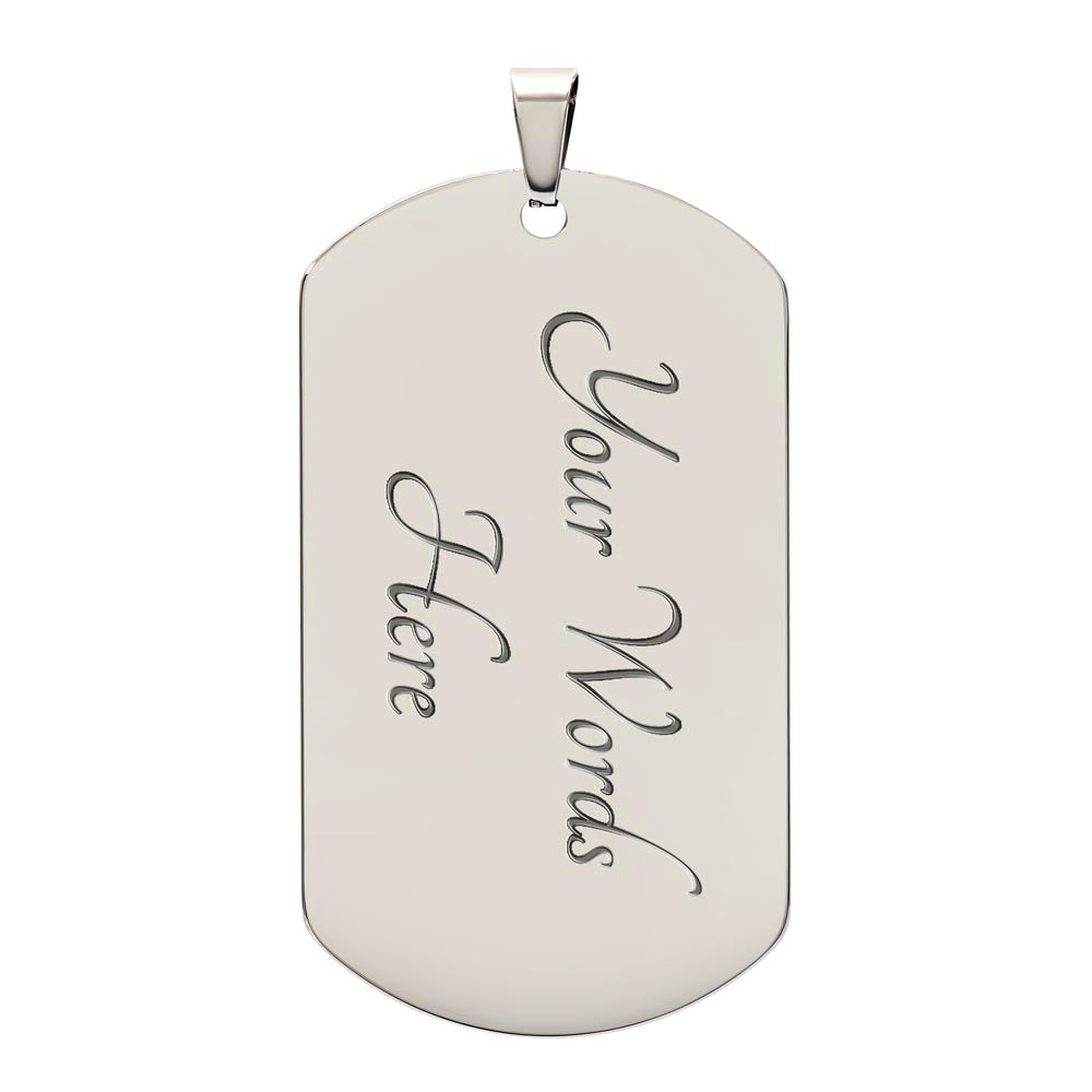 TRUMP 2024 Oval Whitehouse Keepsake – White Edition Luxury Graphic Dog Tag Necklace